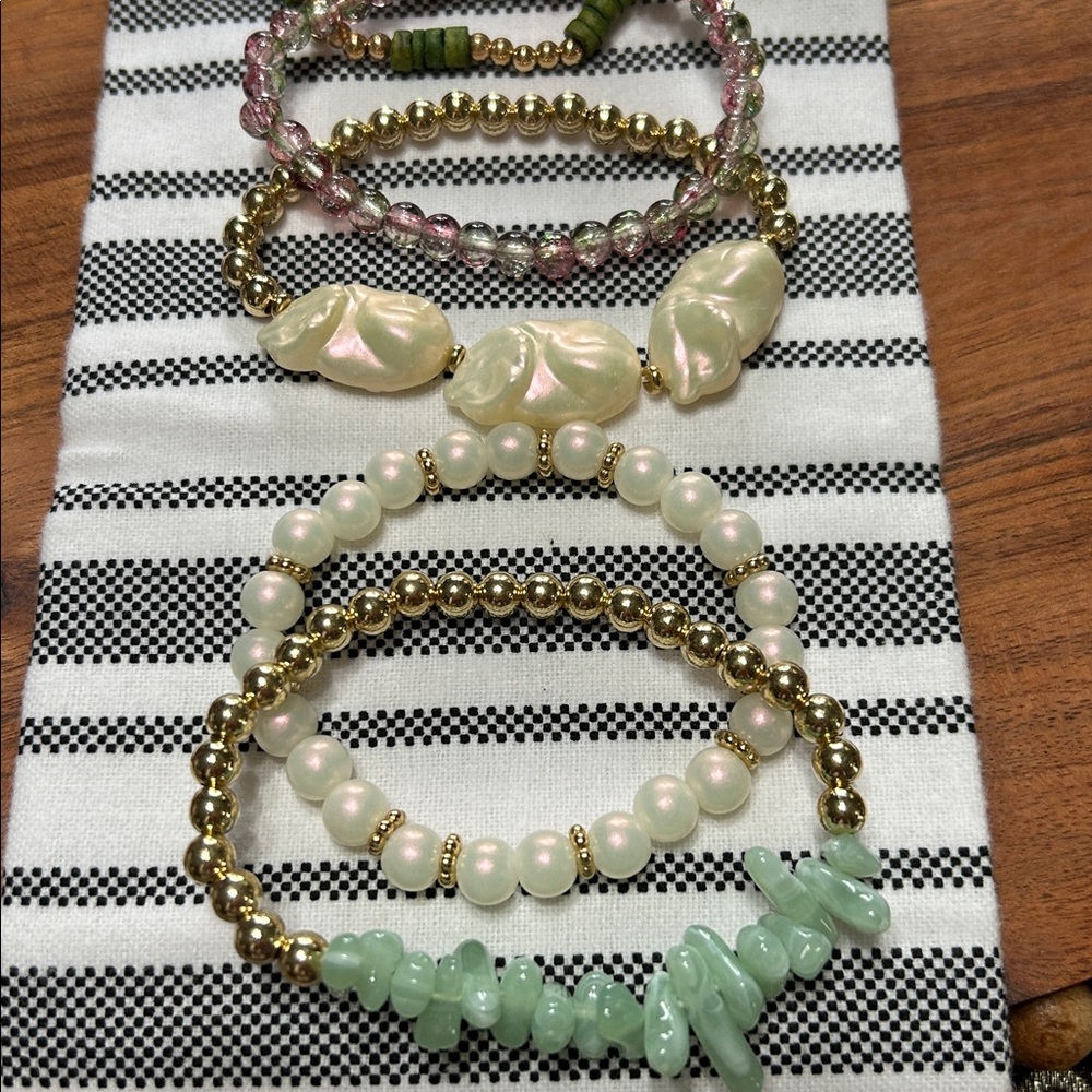 13-Piece Bohemian Style Multi-Colored Stacking Layering Stretch Bracelets NEW - Picture 3 of 11